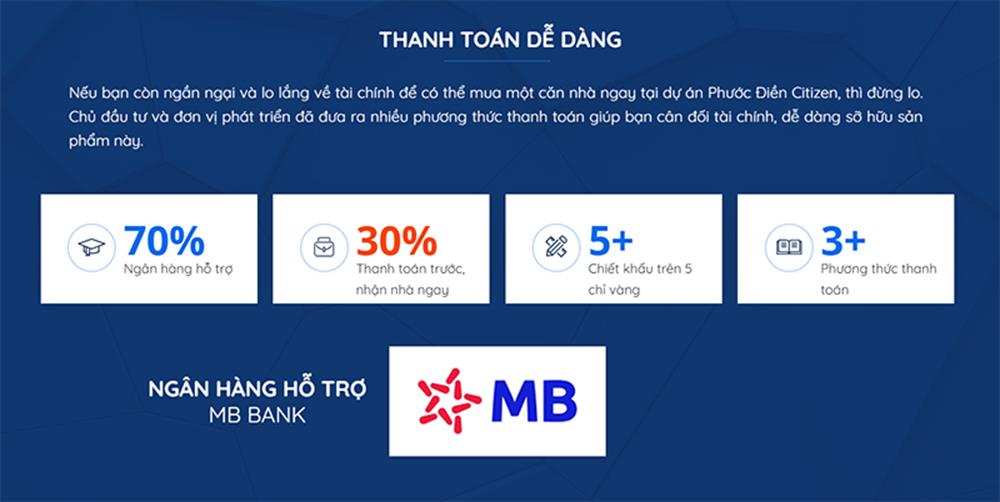 Dự án Phước Điền Citizen hỗ trợ khách hàng sở hữu dễ dáng