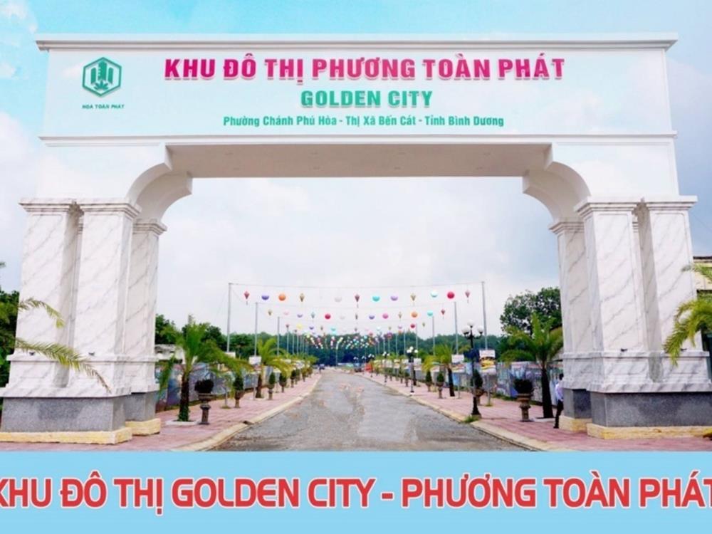 Hình ảnh thực tế cổng dự án khu đô thị Phương Toàn Phát