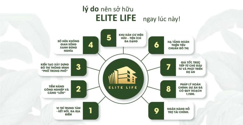 Những lí do nên đầu tư vào dự án Elite Life Long An