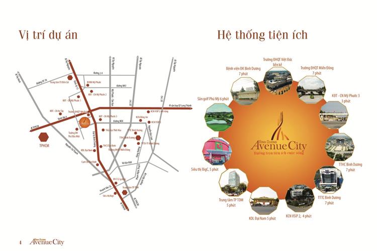 Sơ đồ vị trí dự án Bình Dương Avenue City