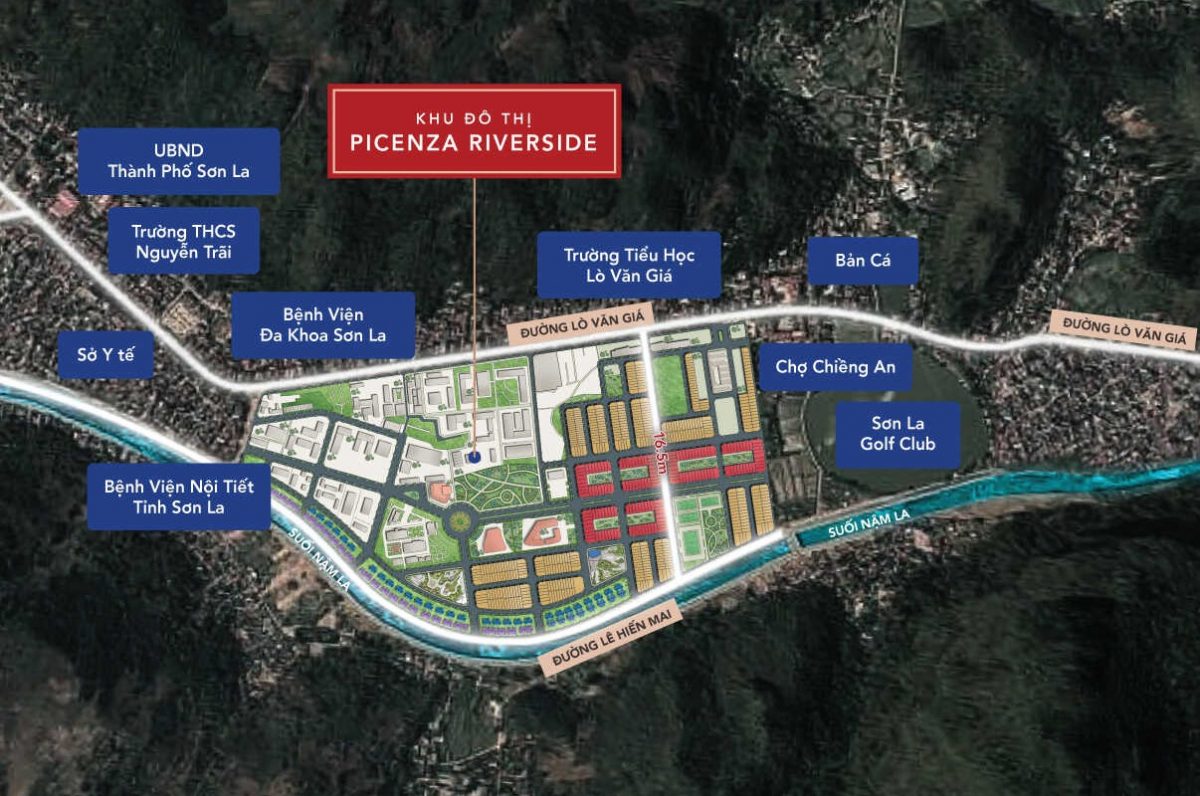 Vị trí dự án Picenza Riverside Sơn La