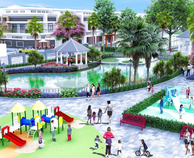 Phối cảnh tiện ích nội khu trong dự án Tân Phước Khánh Village
