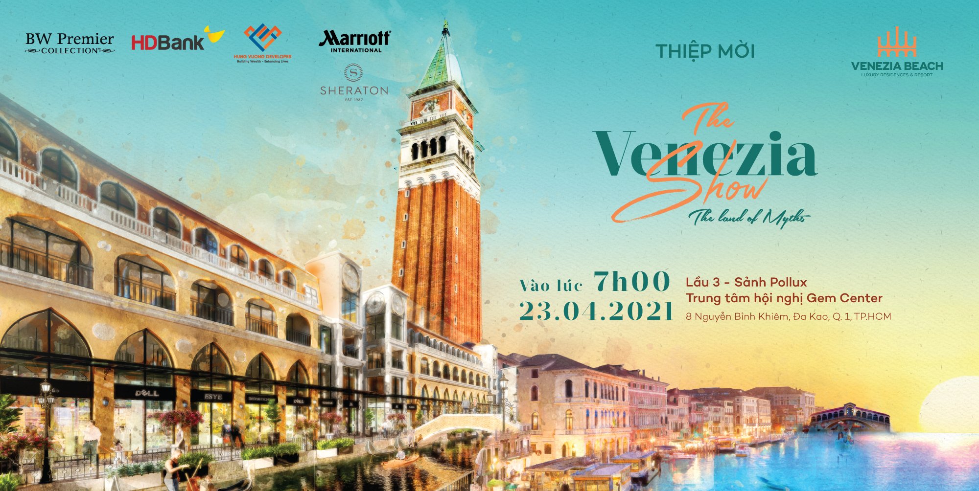 Thiệp mời buổi lễ Kick - Off dự án Venezia Beach Bình Thuận
