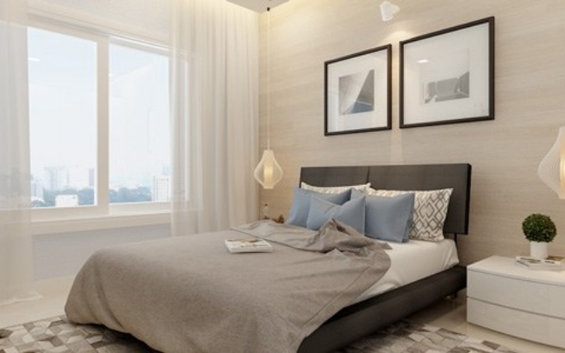 Mẫu thiết kế phòng ngủ căn hộ Tecco Luxury