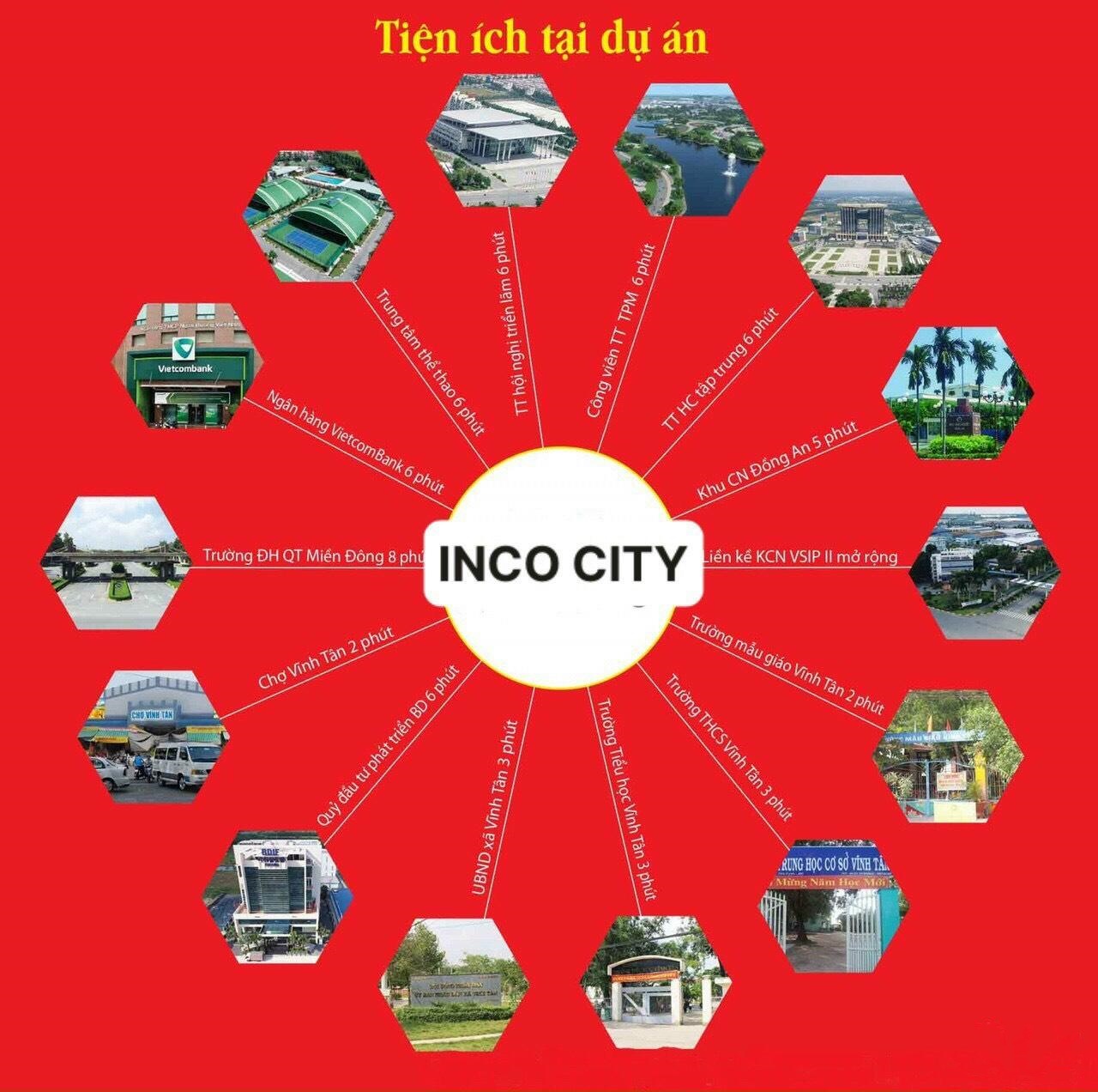 Chuỗi tiện ích ngoại khu dự án INCO CITY