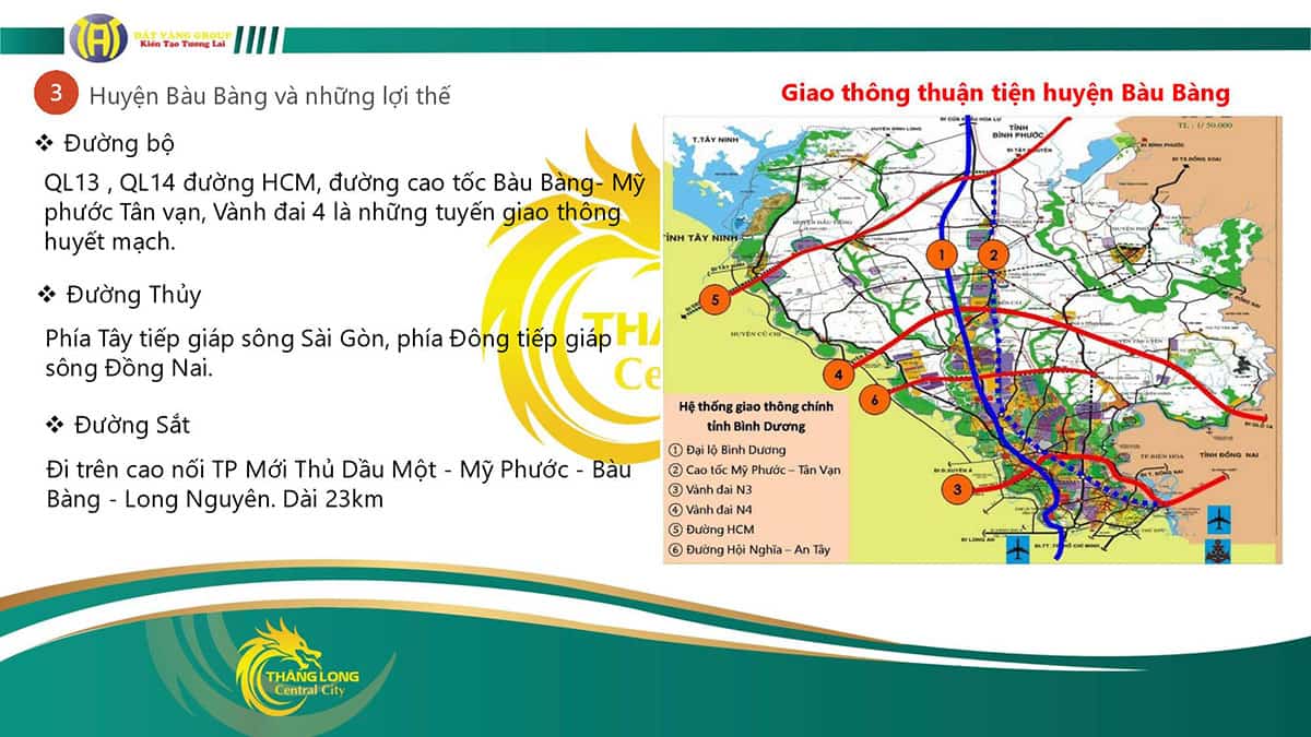 Hệ thống hạ tầng giao thông thuận lợi là một điểm mạnh phát triển cho khu vực Bàu Bàng