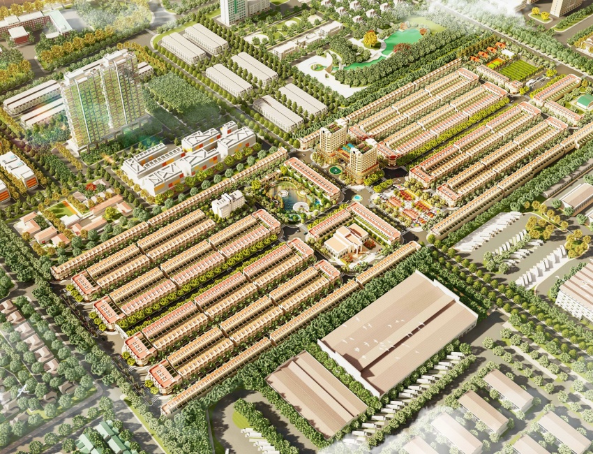 Phối cảnh dự án Thăng Long Central City Bàu Bàng 